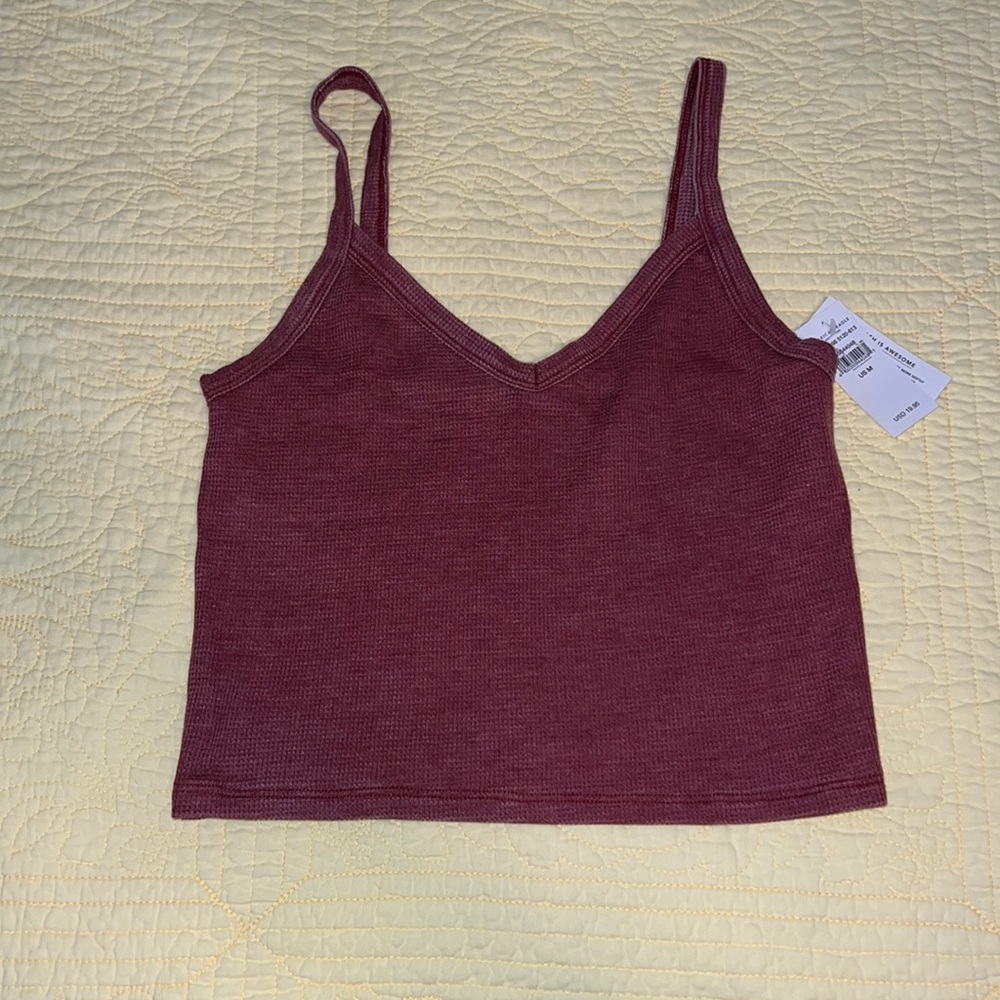 NWT Waffle Knit Crop Top